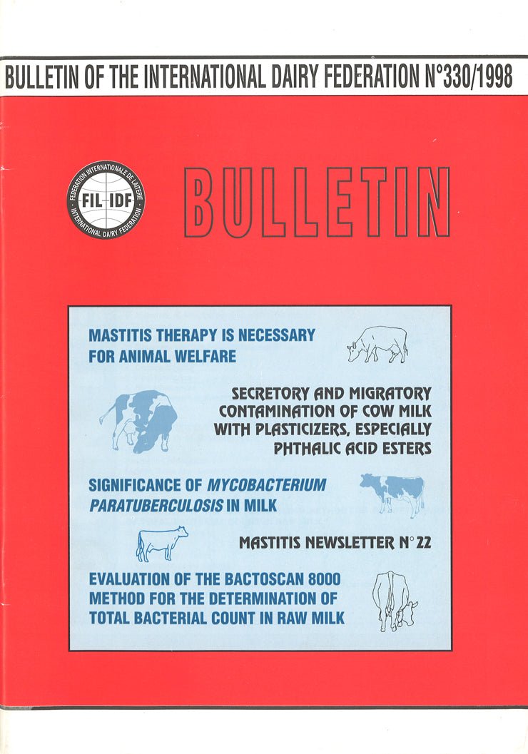 Bulletin of the IDF N° 330/1998 - Mastitis Therapy Is Necessary for Animal Welfare - FIL-IDF