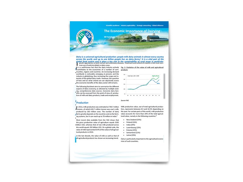 Economic Importance of Dairying - FIL-IDF