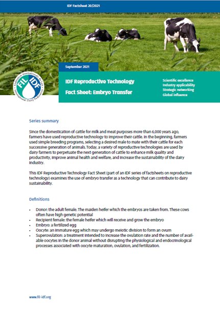 IDF Factsheet 20/ 2021: IDF Reproductive Technology: Embryo Transfer - FIL-IDF