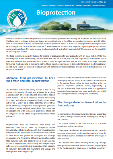IDF Factsheet 7/2019 Bioprotection - FIL-IDF