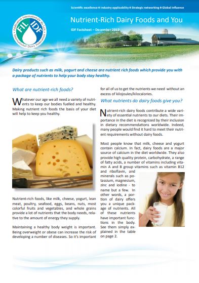 Nutrient-rich dairy foods & you - FIL-IDF