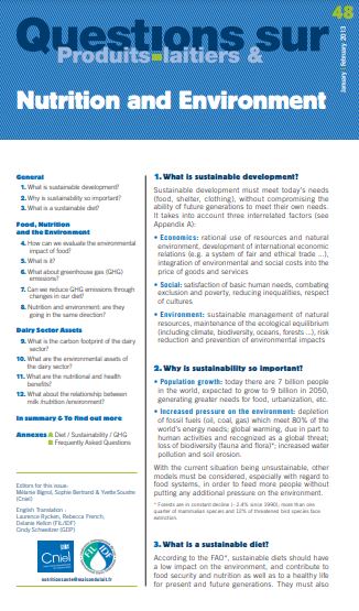 Nutrition and Environment - FIL-IDF