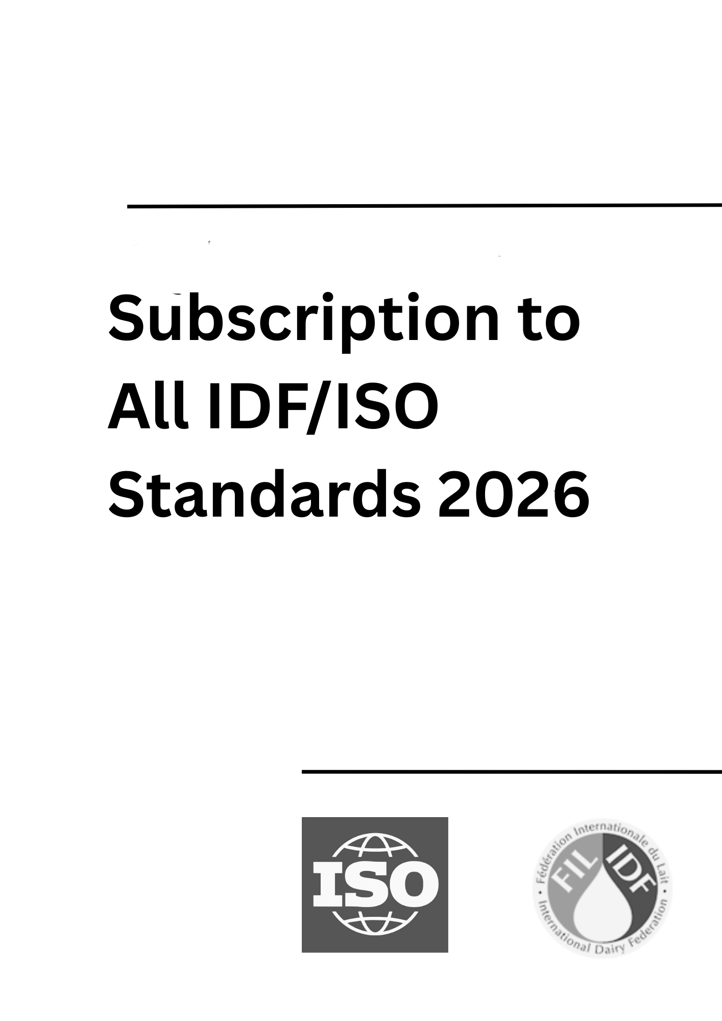 Subscription to all IDF/ISO Standards 2026 - FIL - IDF