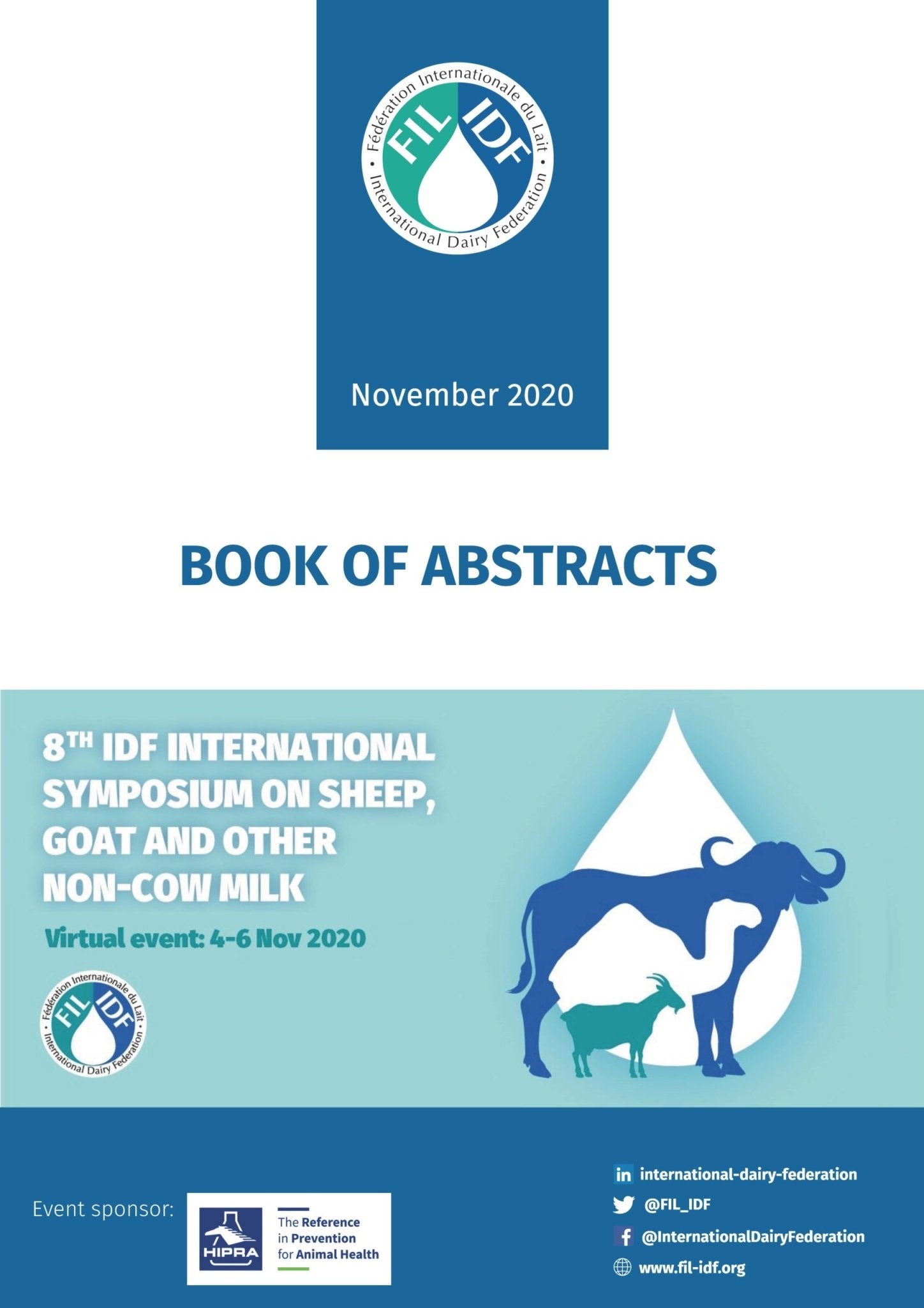 Book of abstracts: 8th IDF international symposium on sheep, goat & other non-cow milk - FIL-IDF