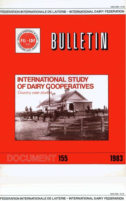 Bulletin of the IDF N° 155/1983 - International study of dairy cooperatives - country case studies - FIL-IDF