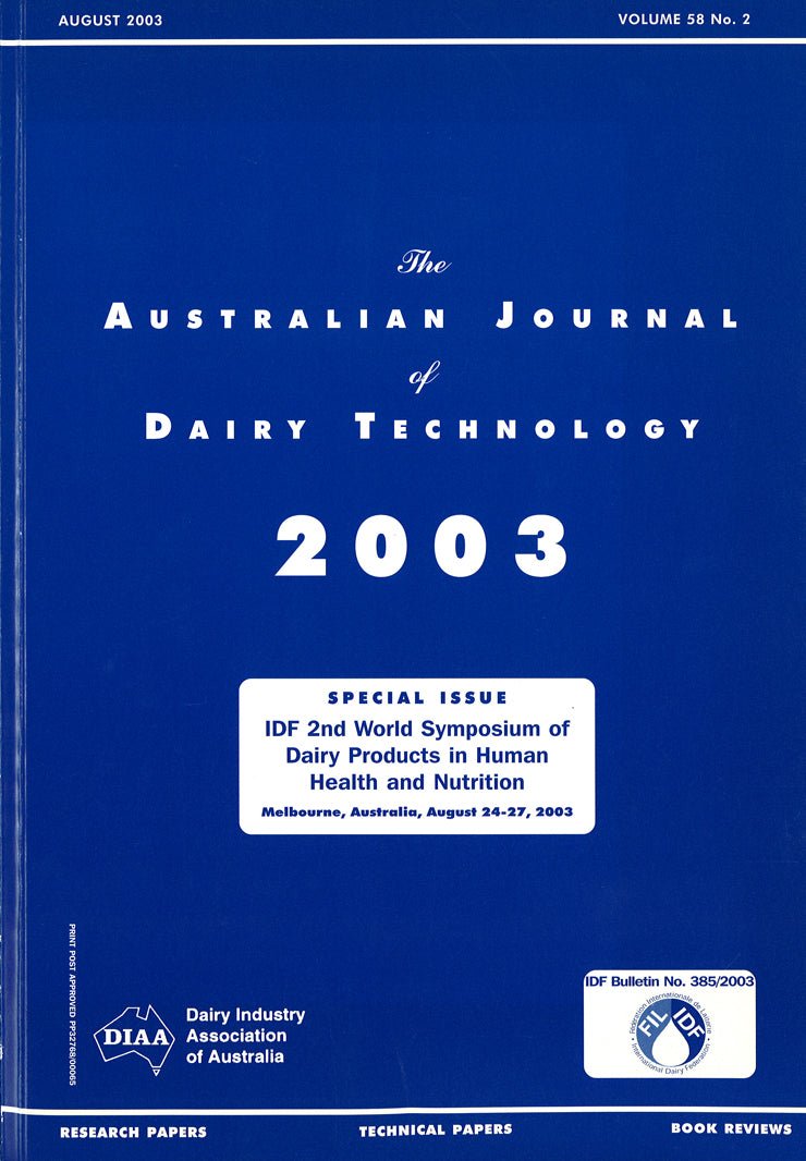 Bulletin of the IDF N° 385/2003 - Proceedings of the IDF 2nd World Symposium, Melbourne, August 2003 - Scanned copy - FIL-IDF