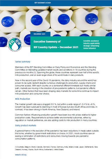 IDF Factsheet 21/ 2021: Executive Summary of IDF Country Update ...