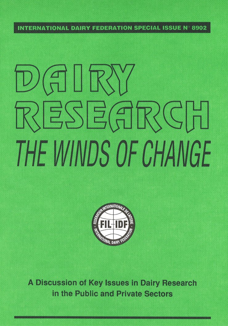 Special Issue 8902 - Dairy research - The winds of change - FIL-IDF