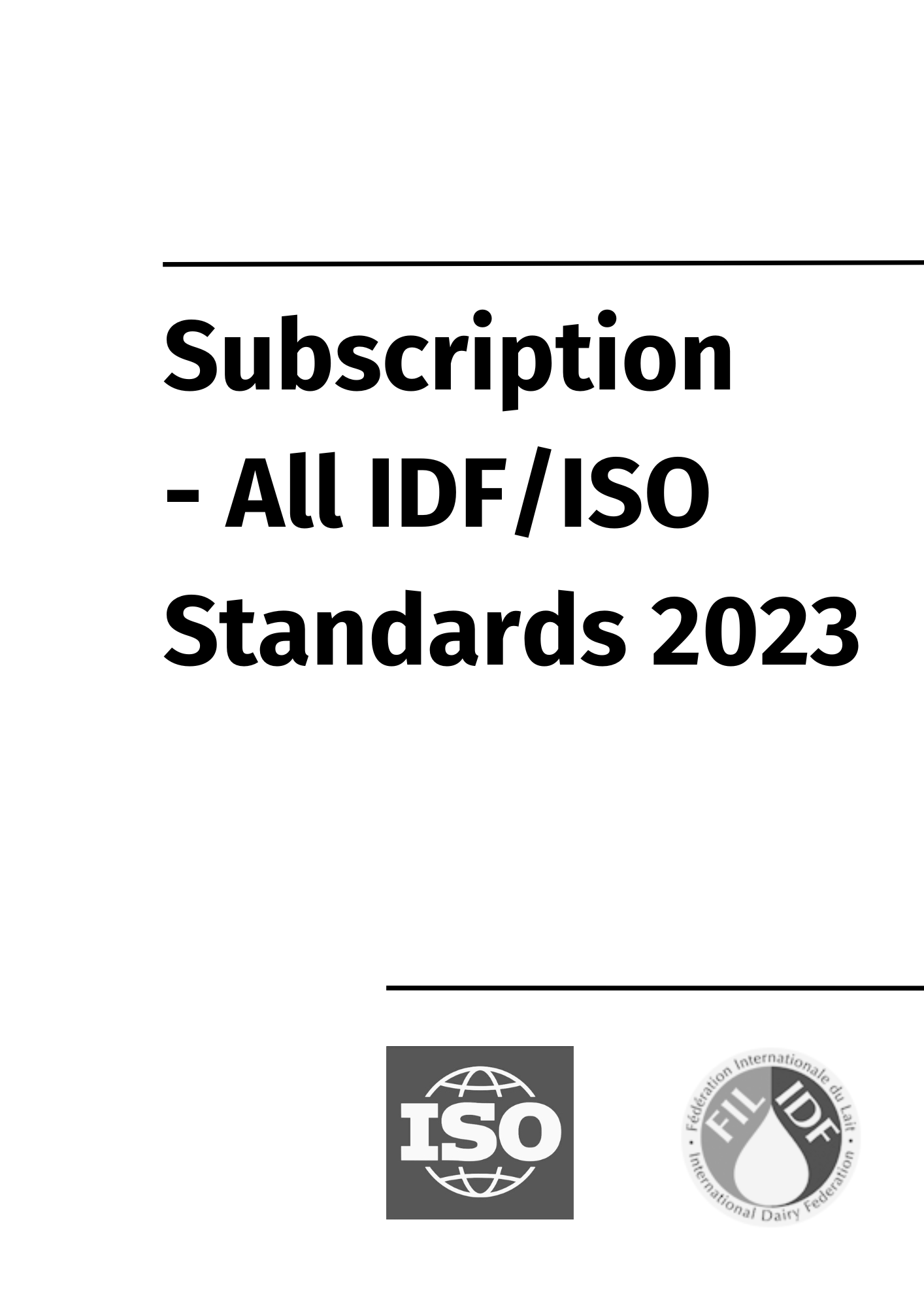 Subscription - All IDF Standards 2023 - FIL-IDF